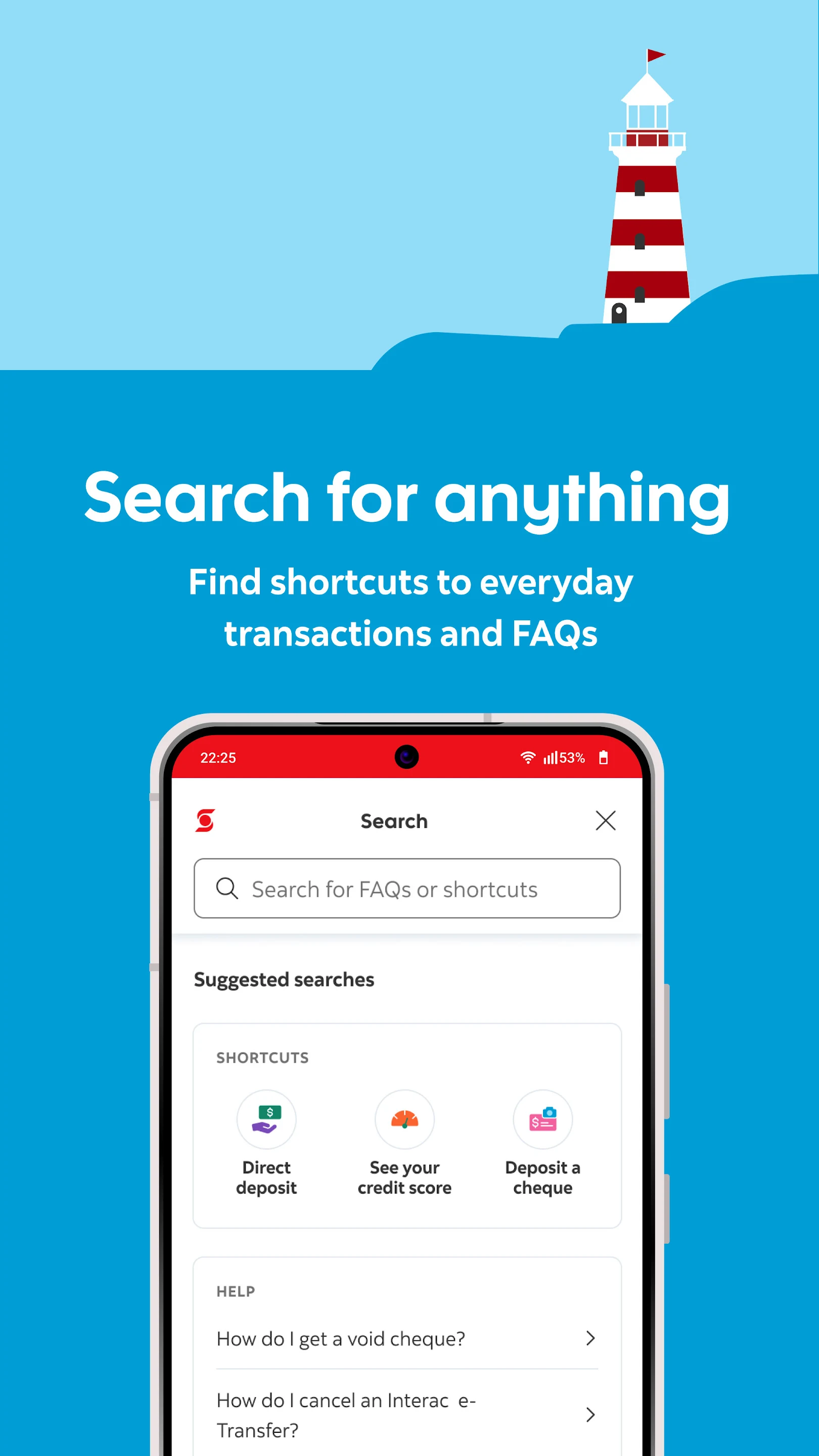 Scotia Mobile App — search for anything
